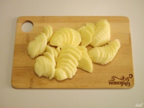 Aardappelen met champignons in een koekenpan - fotostap 3