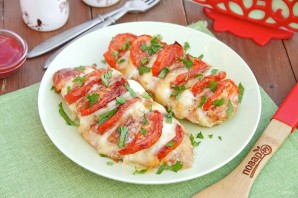 Kipfilets met mozzarella en tomaten - foto stap 6